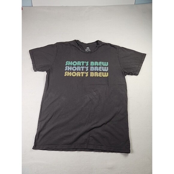 Unbranded Other - Shorts Brewing Company Michigan Mens Large Gray Graphic Logo Short Sleeve Tshirt